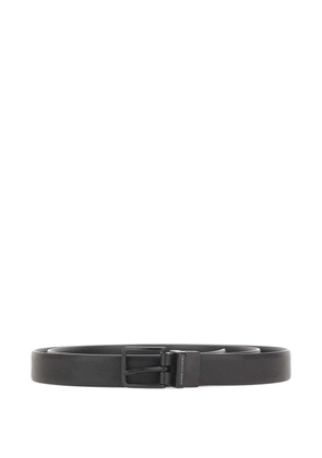 GIANNI CHIARINI saffiano logo buckle belt - Black