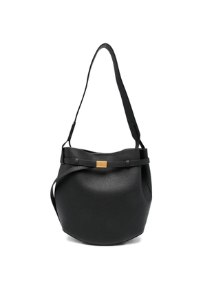 System leather shoulder bag - Black