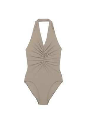 Rick Owens draped halterneck swimsuit - Neutrals