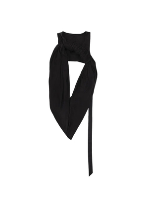 Rick Owens DRKSHDW sleeveless gathered-detail tank - Black