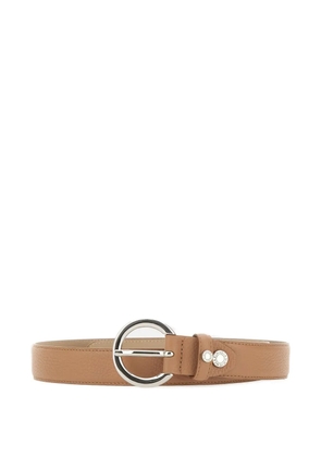 GIANNI CHIARINI logo-detail leather belt - Neutrals