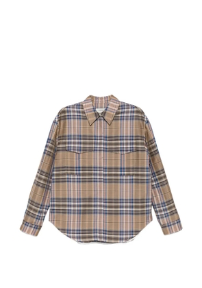 System checked pocket shirt - Neutrals