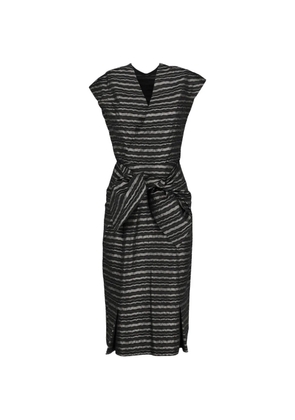 Vintage sleeveless striped dress - Grey