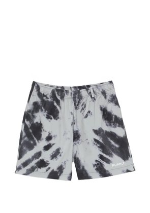 Purple Brand tie dye shorts - Grey