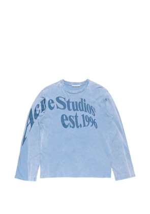 Acne Studios long-sleeve graphic T-shirt - Blue
