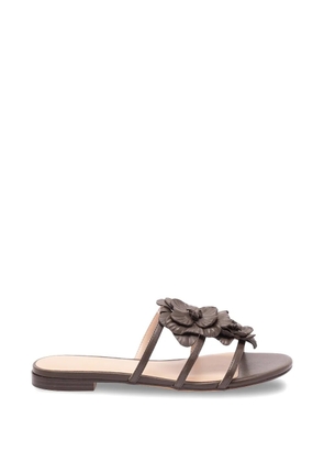 TWINSET floral-strap flat sandals - Brown