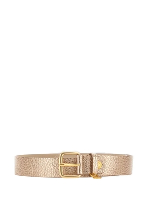 GIANNI CHIARINI maxi-grain buckle leather belt - Pink