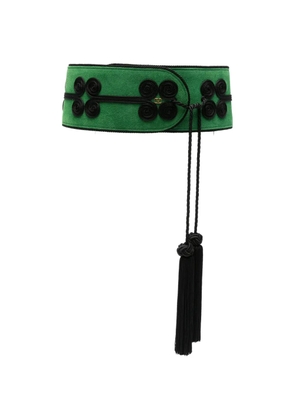 Valentino Garavani floral-appliqué belt - Green