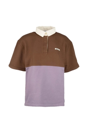 Prada panelled short-sleeve shirt - Brown