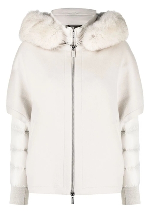 Moorer layered hooded jacket - Neutrals