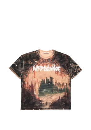 Acne Studios cave-graphic T-shirt - Black
