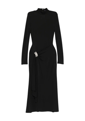 David Koma embellished draped midi dress - Black