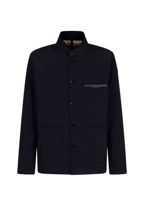 Moncler button-up patch-pockets jacket - Blue
