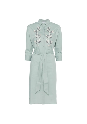 Rosso 35 embroidered tie-waist midi dress - Green