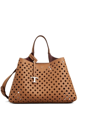 Tod's cut-out top handle tote bag - Brown