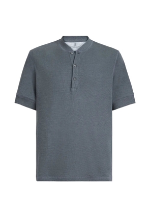 Brunello Cucinelli cotton jersey Henley top - Grey
