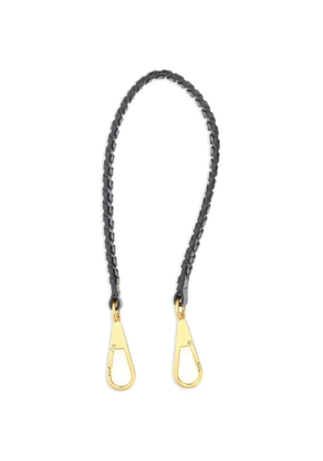 GIANNI CHIARINI braided leather shoulder strap - Black