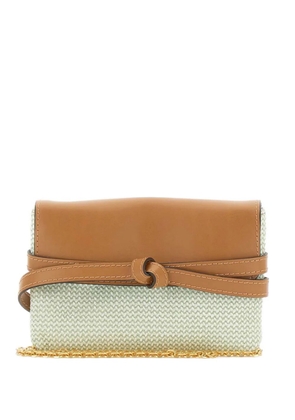 GIANNI CHIARINI Belty knot-detail clutch bag - Green