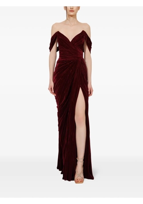 Iris Serban Charlotte off-shoulder slit maxi dress - Red
