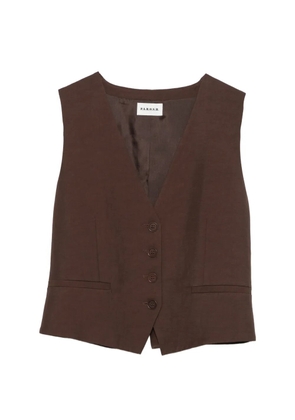P.A.R.O.S.H. button V-neck gilet - Brown