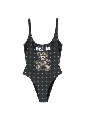 Moschino print-detail swimsuit - Black