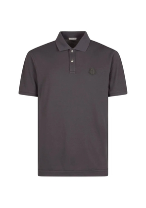 Moncler logo-patch cotton polo shirt - Grey