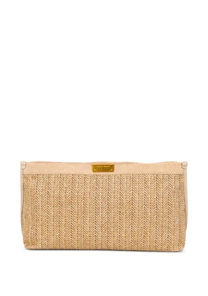 GIANNI CHIARINI woven clutch bag - Neutrals