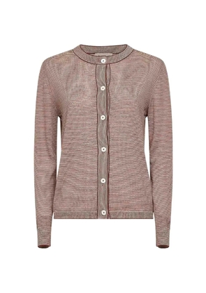 Blanca Vita button striped cardigan - Brown