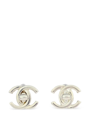CHANEL Pre-Owned 1997 CC turn-lock earrings - Silver