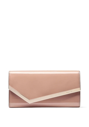 Jimmy Choo Emmie gold-detail clutch bag - Neutrals