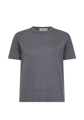 Blanca Vita ribbed short-sleeve top - Grey