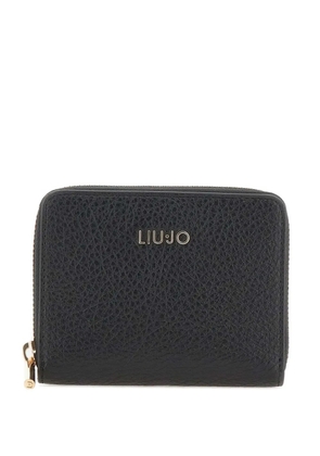 LIU JO lettering logo zip wallet - Black