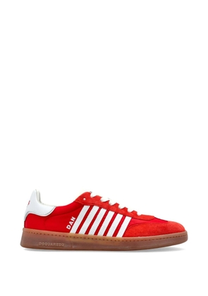 DSQUARED2 striped-detail leather sneakers
