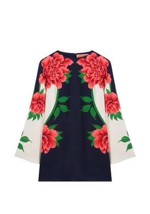 La DoubleJ floral bell-sleeve dress - Blue