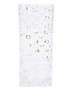 POLSPOTTEN Relief glass vase (34cm x 16cm) - Neutrals