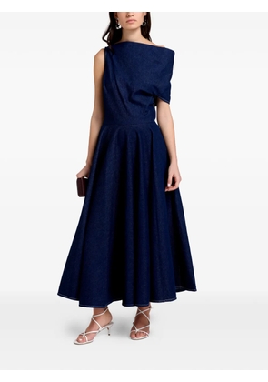 Marques'Almeida one-shoulder A-line midi dress - Blue