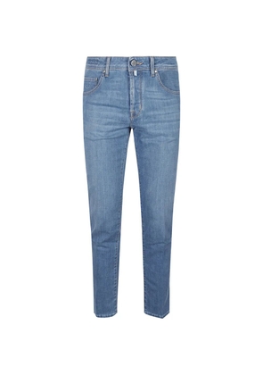 Jacob Cohën blue belt-loops trousers