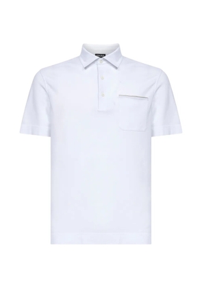 Zegna chest pocket-trim polo shirt - White