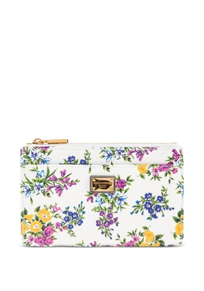 Dolce & Gabbana floral-print wallet - White