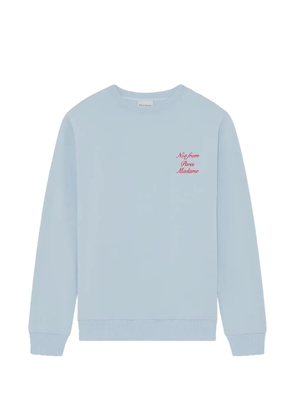 Drôle De Monsieur slogan-lettering sweatshirt - Blue