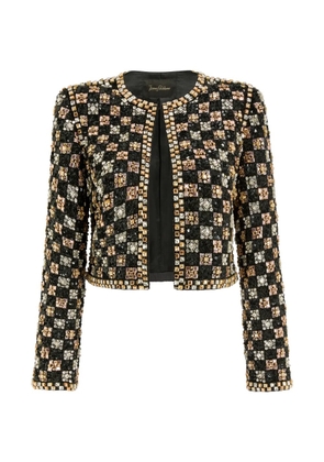 Jenny Packham Dahlia crystal-embellished jacket - Black