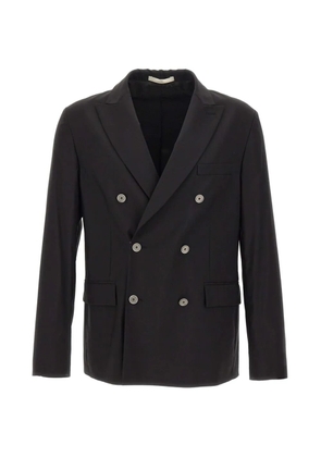 Paolo Pecora double-breasted flap pocket blazer - Black