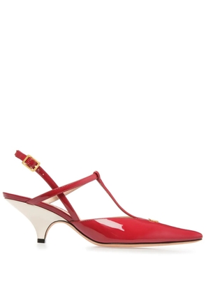Bally Karline 55mm patent-finish pumps - Red