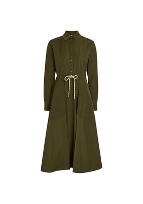 Moncler drawstring collared midi dress - Green