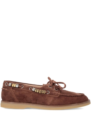 PINKO suede lace-up loafers - Brown