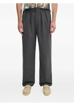 Fucking Awesome checked-pattern pleated trousers - Grey