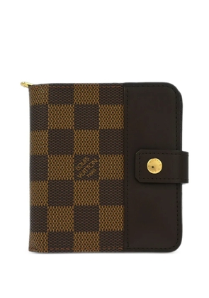 Louis Vuitton Pre-Owned 2009 check zip wallet - Brown