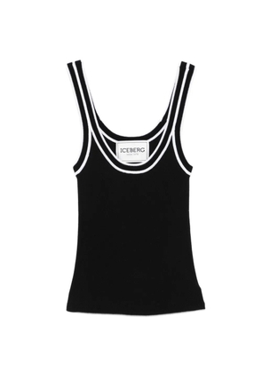 Iceberg striped knit top - Black