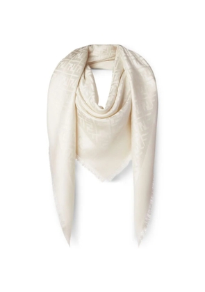 FENDI FF fringed scarf - Neutrals