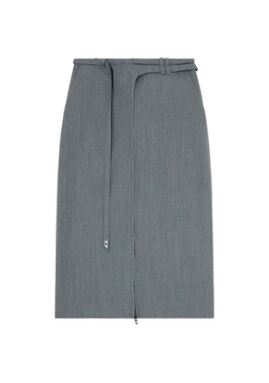 Diesel O-Rice front-zip midi skirt - Grey
